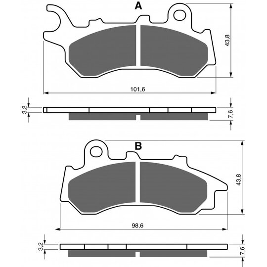 Brzdové obloženie GOLDFREN 396 AD  STREET