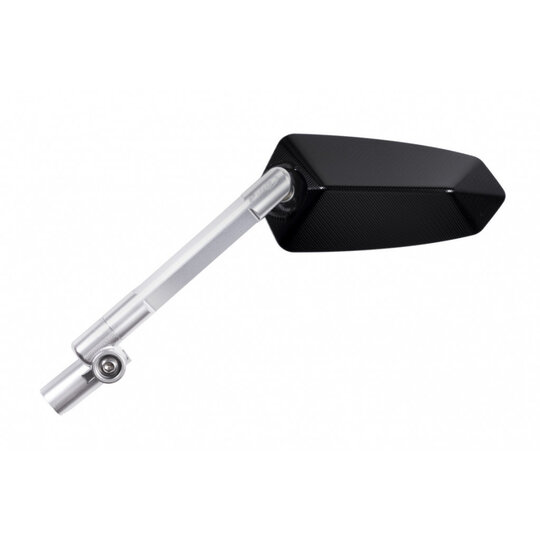 Zpätné zrkadlo PUIG F1.1. 018ND čierny/eloxovaný hliník ľavý