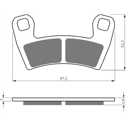 Brzdové obloženie GOLDFREN 428 S33 STREET FRONT