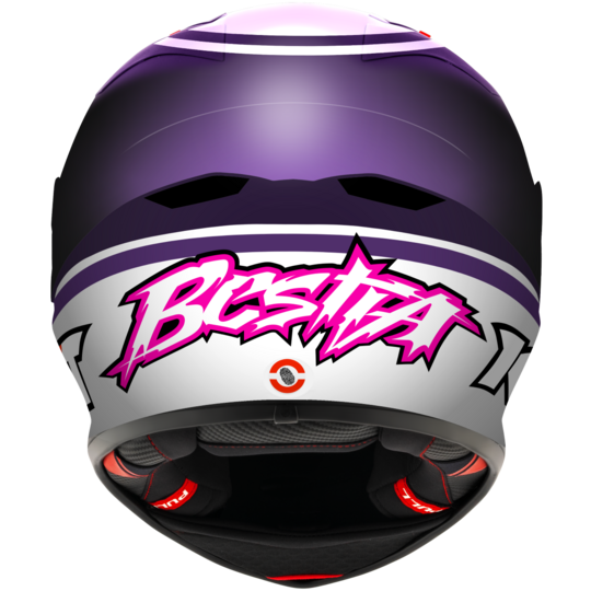 Kyt prilba - kx-1 race gp bastianini replica 2024 - BASTIANINI REPLICA 2024 BACK VIEW (Large)