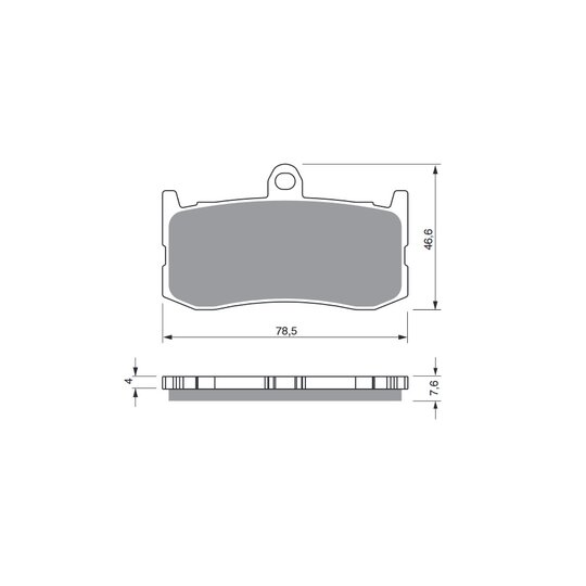 Brzdové obloženie GOLDFREN 296 GP6