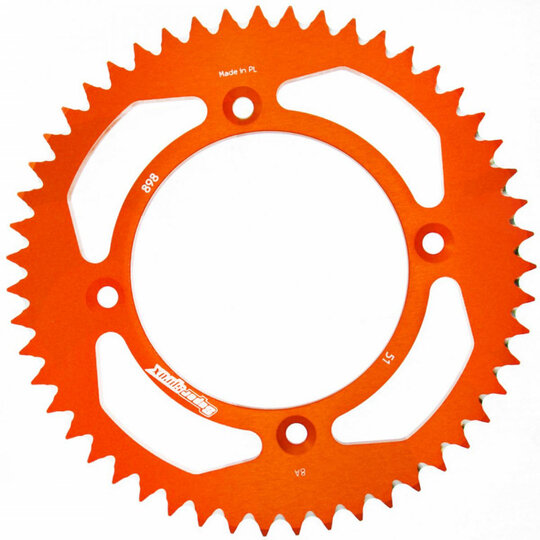 Hliníková reťazová rozeta SUPERSPROX RAL-898:51-ORG oranžová 51T, 428