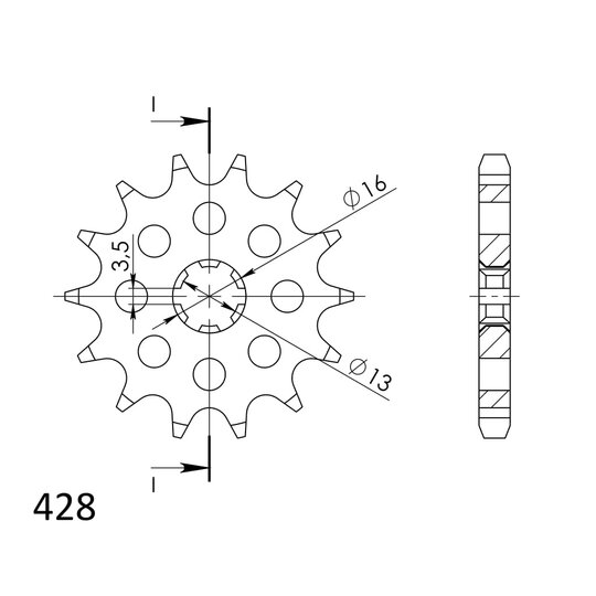 Reťazové koliečko SUPERSPROX CST-542:14 14T, 428