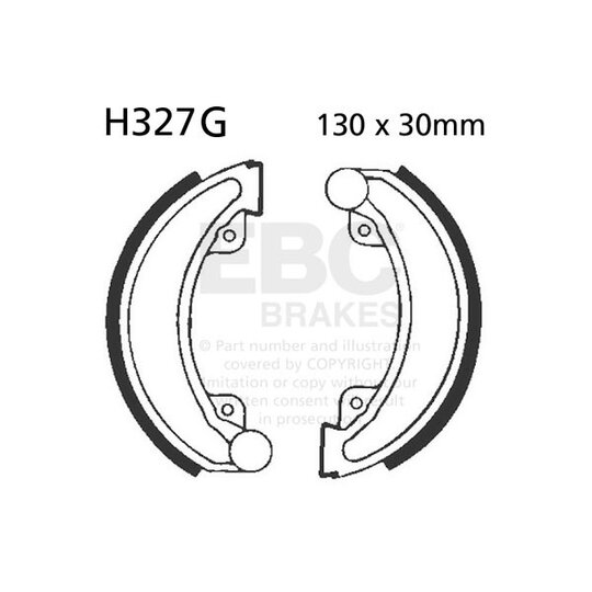 Brzdové čeľuste -sada EBC H327G drážkovaný