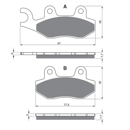 Brzdové obloženie GOLDFREN 002 S33 OFF-ROAD Zadná