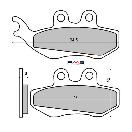 Brzdové obloženie RMS 225100360 organické