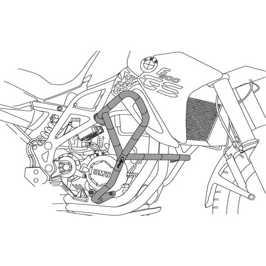 ochrana  motoru PUIG 3572N d 25mm čierna