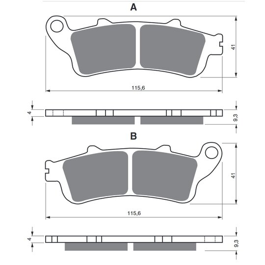 Brzdové obloženie GOLDFREN 135 AD  STREET