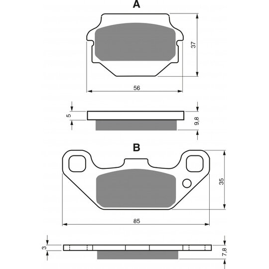 Brzdové obloženie GOLDFREN 091 AD  OFF-ROAD FRONT