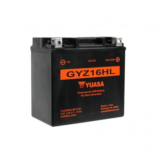 V továrni aktivovaný akumulátor YUASA GYZ16HL