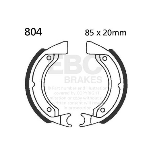 Brzdové čeľuste -sada EBC 804