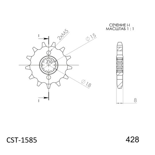 Reťazové koliečko SUPERSPROX CST-1585:13