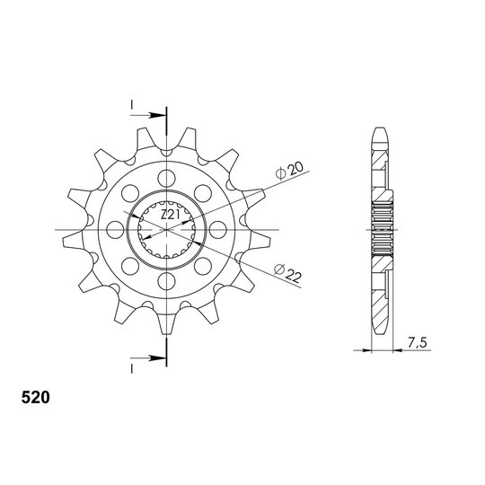 Reťazové koliečko SUPERSPROX CST-1323:12 12T, 520