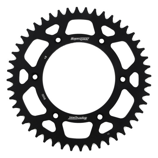 Hliníková reťazová rozeta SUPERSPROX RAL-8000:48-BLK čierna 48T, 520