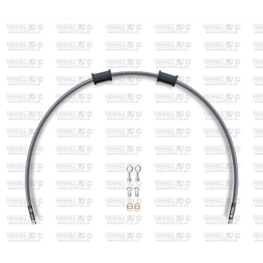 Hadica zadnej brzdy Venhill POWERHOSEPLUS KAW-10002R-CB (1 hadica v sade) karbónové hadice, chrómové koncovky