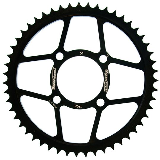 Reťazová rozeta SUPERSPROX RFE-1796:51-BLK čierna 51T, 428