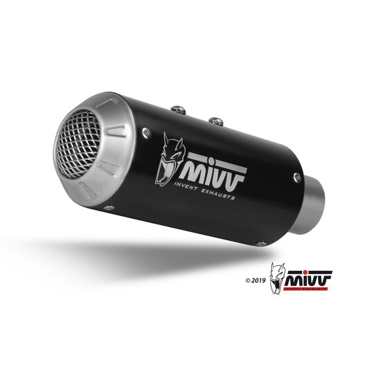 Výfuk kompletný 4x2x1 MIVV MK3 H.072.SM3B čierna nerezová oceľ