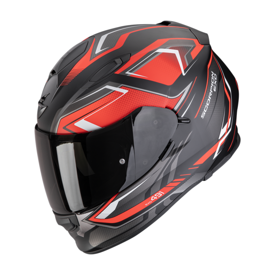 Scorpion prilba exo-491 - zumo / matt black-red - A_scorpionEXO491_ZUMO_MatBlaRed_getstung