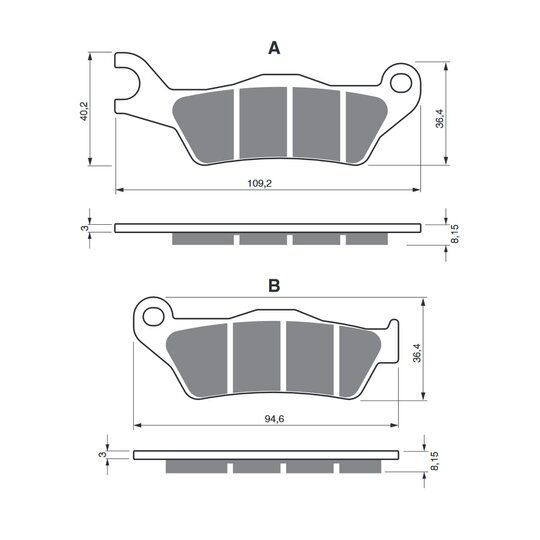 Brzdové obloženie GOLDFREN 351 AD