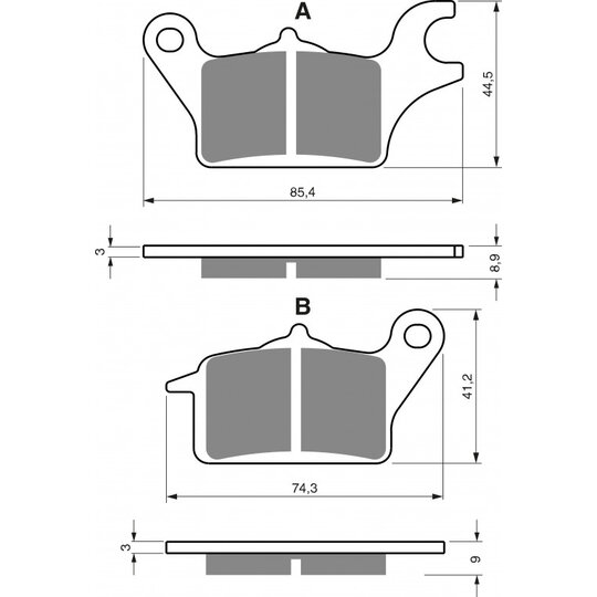 Brzdové obloženie GOLDFREN 357 S33 STREET FRONT