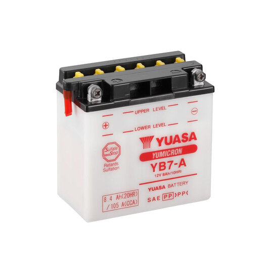 Yumicron battery with acid YUASA YB7-A