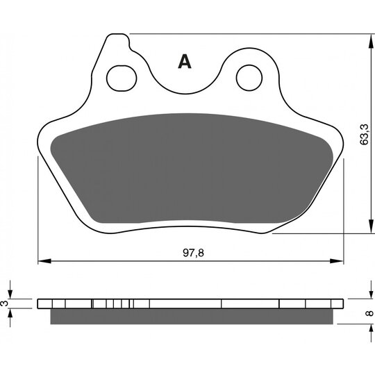 Brzdové obloženie GOLDFREN 244 S33 STREET Zadná