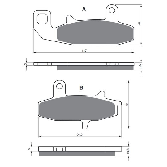 Brzdové obloženie GOLDFREN 036 S3