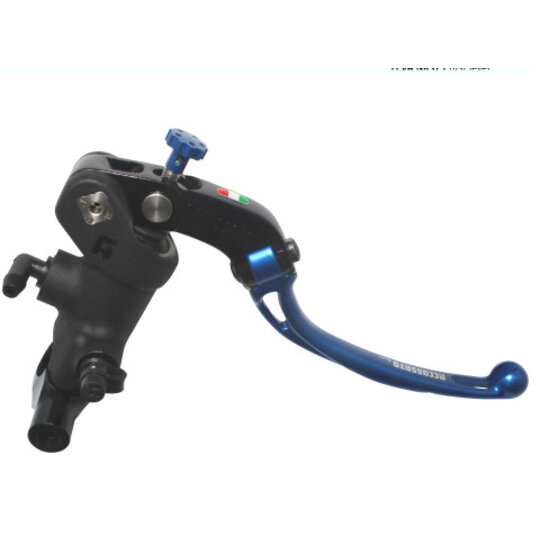 Radial brake master cylinder ACCOSSATO 19 x 17-18-19 with folding lever,blue