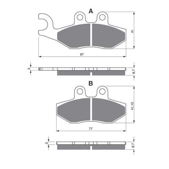 Brzdové obloženie GOLDFREN 293 AD  STREET
