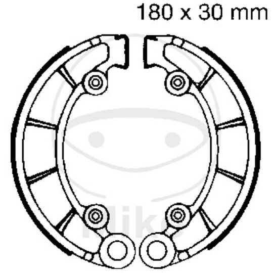 Brzdové čeľuste -sada EBC H316 neobsahuje  pružiny