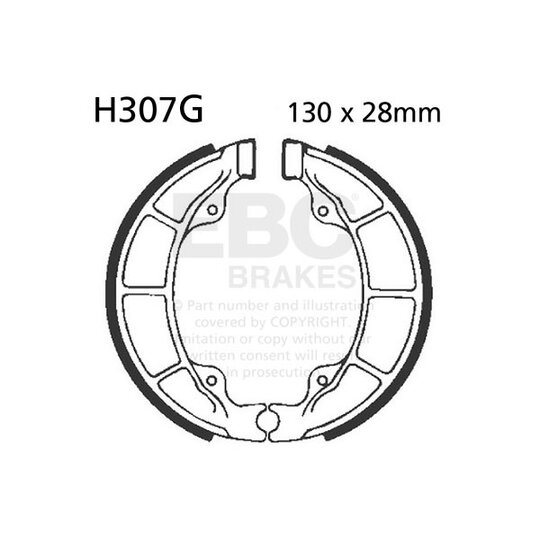 Brzdové čeľuste -sada EBC H307G drážkovaný