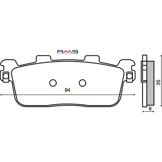 Brzdové obloženie RMS 225102740 organické
