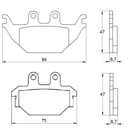 Brzdové obloženie ACCOSSATO AGPA173 OR