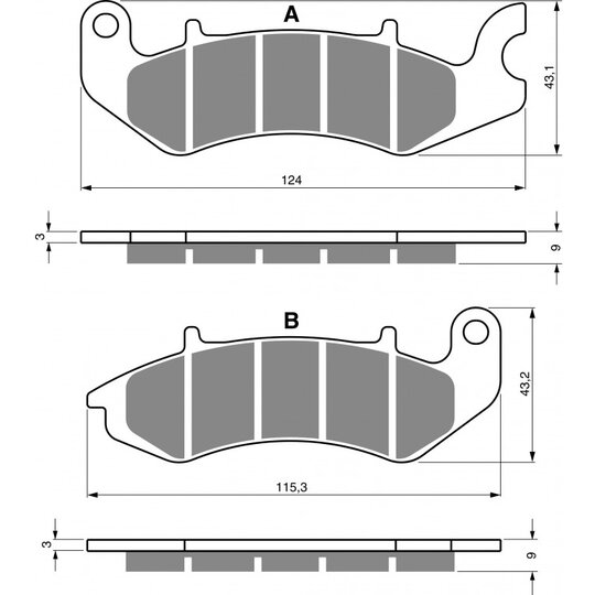 Brzdové obloženie GOLDFREN 393 S3
