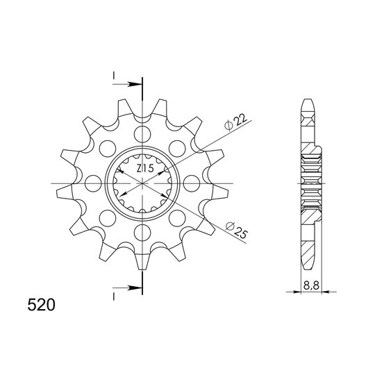 Reťazové koliečko SUPERSPROX CST-1901:13 13T, 520