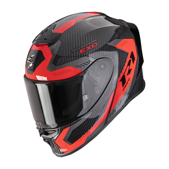 Scorpion prilba exo-r1 evo carbon air - propel / black-red - A_scorpionEXOR1CARBONA_PROPEL_BlaRed_getstung