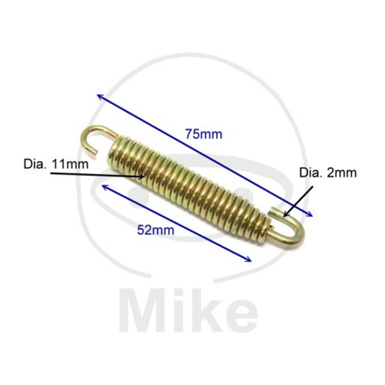 Exhaust springs - dimensions