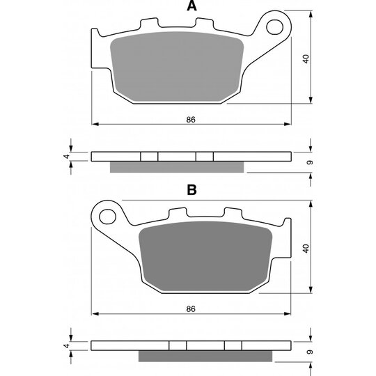 Brzdové obloženie GOLDFREN 306 AD  STREET