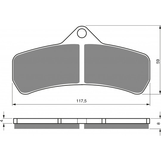 Brzdové obloženie GOLDFREN 145 GP6