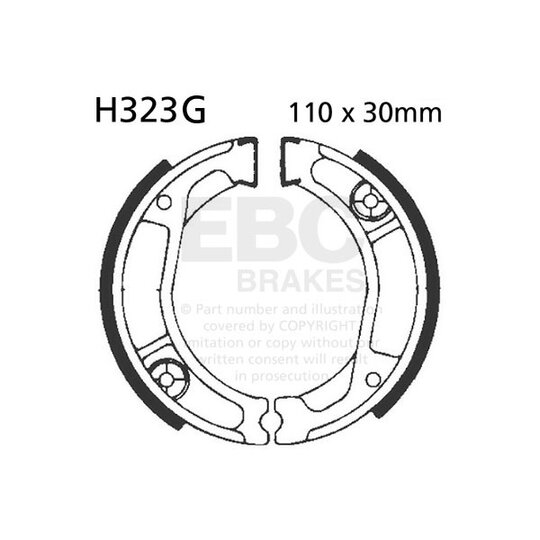 Brzdové čeľuste -sada EBC H323G drážkovaný