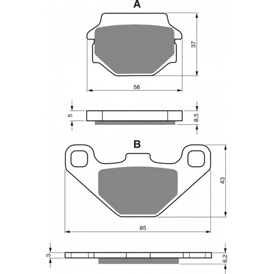 Brzdové obloženie GOLDFREN 086 AD  OFF-ROAD FRONT