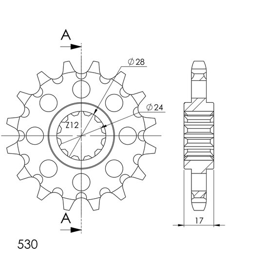 Reťazové koliečko SUPERSPROX CST-295:16 16T, 530