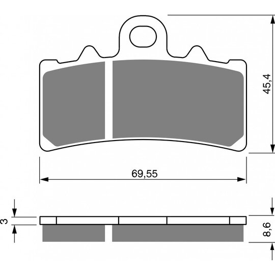 Brzdové obloženie GOLDFREN 305 S3