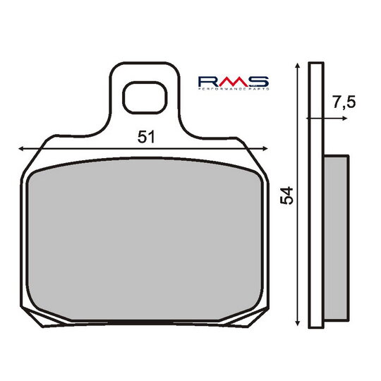 Brzdové obloženie RMS 225100490 organické