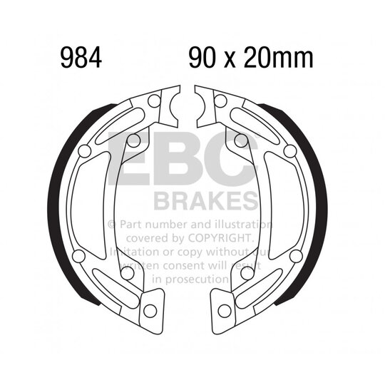 Brzdové čeľuste -sada EBC 984