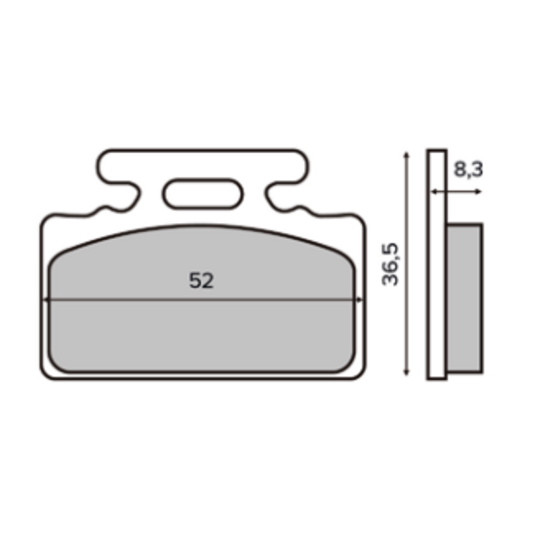 Brzdové obloženie RMS 225103440 organické