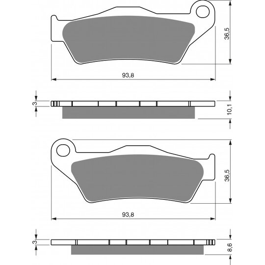 Brzdové obloženie GOLDFREN 292 AD  STREET