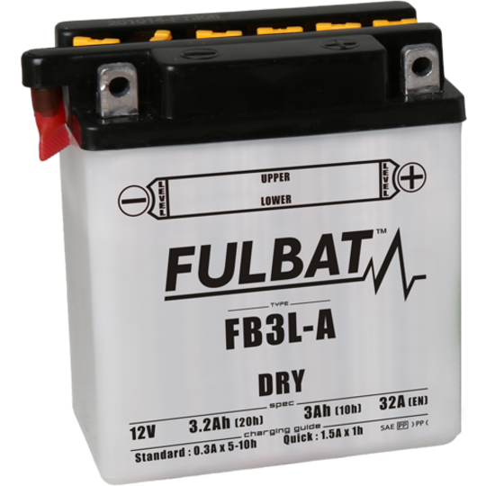 Konvenčný akumulátor ( s kyselinou) FULBAT FB3L-A  (YB3L-A) Vrátane balenia kyseliny