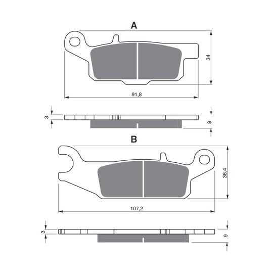 Brzdové obloženie GOLDFREN 256 AD  STREET