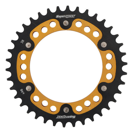 Reťazová rozeta SUPERSPROX STEALTH RST-498:38-GLD zlatá 38T, 525